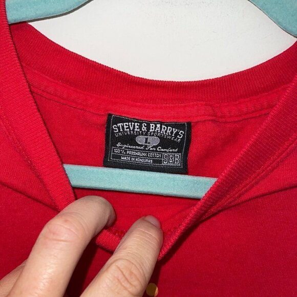 Steve & Barrys Tee Shirt Size Large Red Budweiser Racing Short Sleeve Cotton - Picture 4 of 6